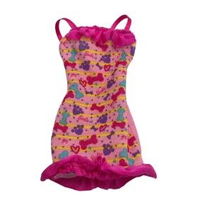 Mattel Barbie  2011 Puppy Play Park Dress  Barbie Dress Pink